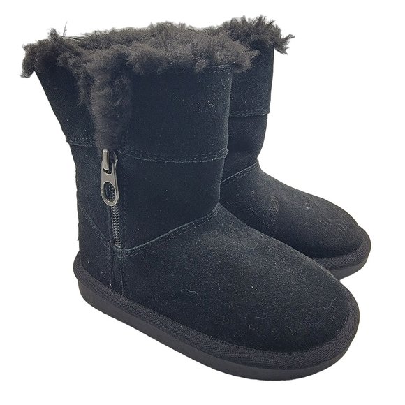 Koolaburra By UGG Toddlers 9 Black Boots Aribel Winter Shearling 1117814 - Picture 1 of 12